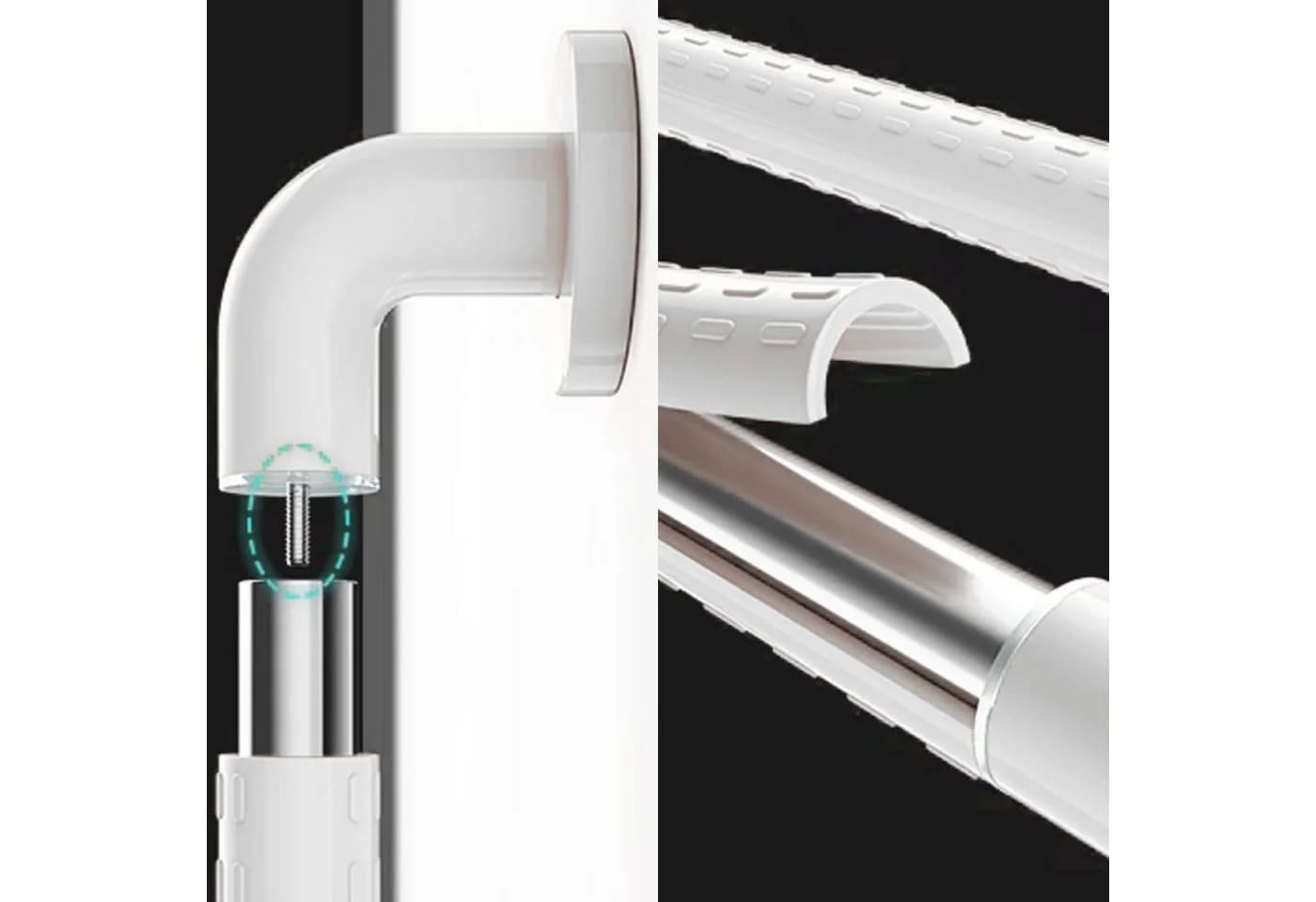 WITEN&NOCK Haltegriff 60cm Weiß Edelstahl Barrierefreies Bad - Bild 4