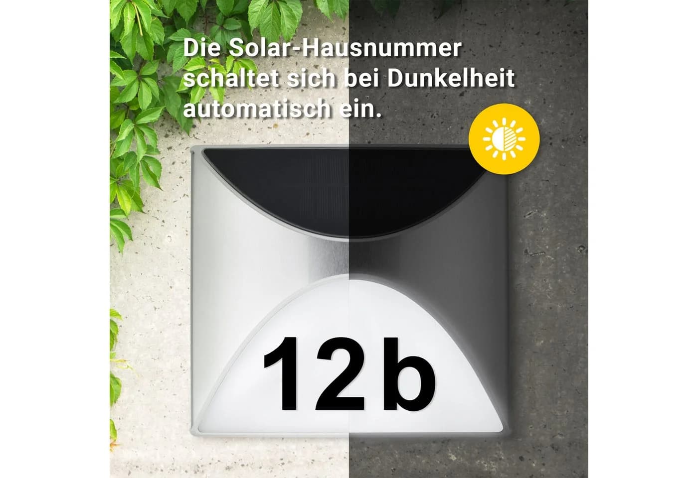 MeLiTec LED Außen-Wandleuchte Solar Hausnummer SH04 - Bild 4