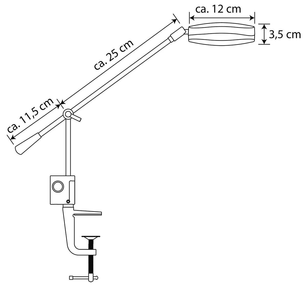 MeLiTec LED Schreibtischlampe T126 Chrom Klemmfuß - Bild 3