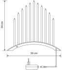 MeLiTec Fensterleuchter LED Wechselbar Warmweiß Schwibbogen Advent Weihnachtsleuchter Chrom Bild 3