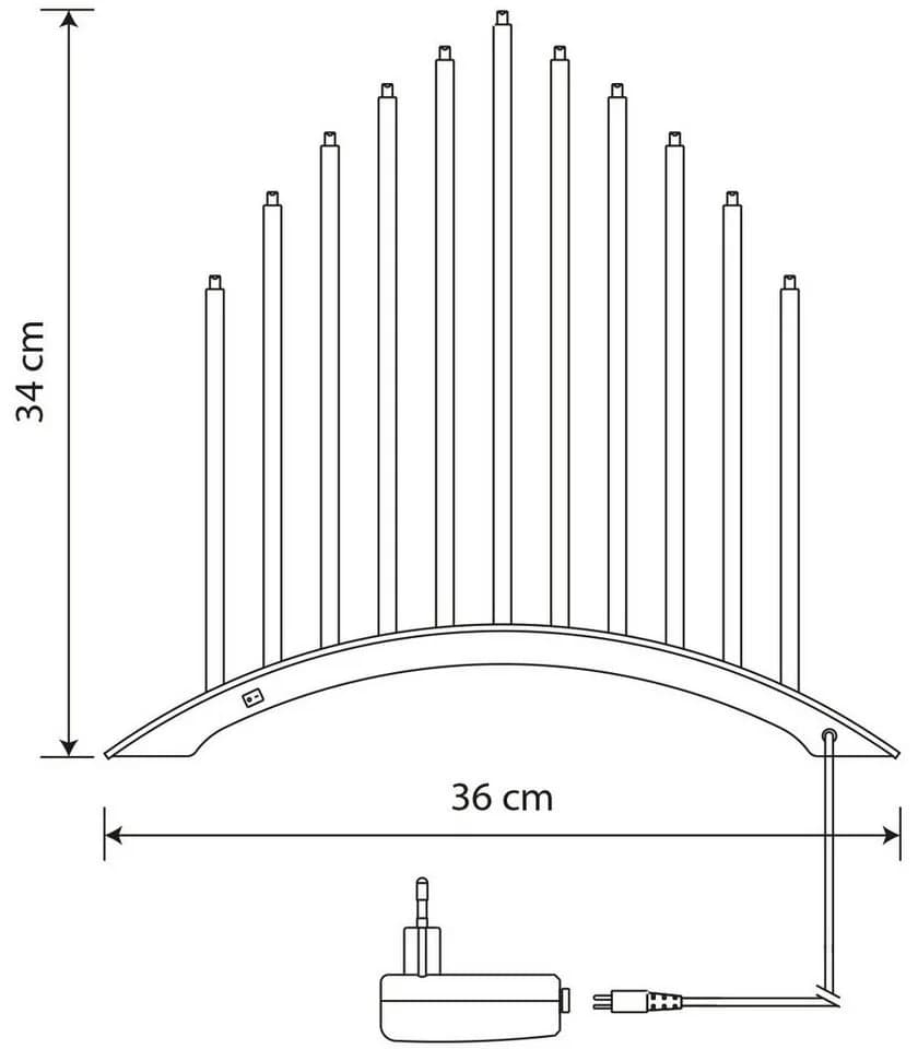 MeLiTec Fensterleuchter LED Wechselbar Warmweiß Schwibbogen Advent Weihnachtsleuchter Chrom - Bild 3