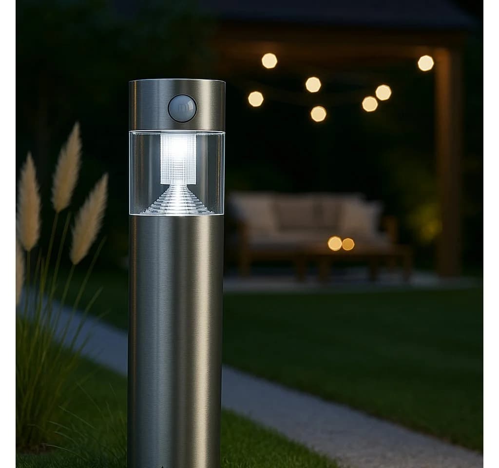 MeLiTec LED Solarleuchte SO31 Edelstahl mit Bewegungsmelder - Bild 2