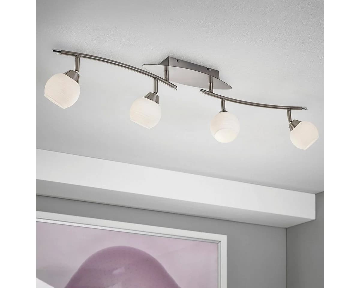 MeLiTec LED Deckenleuchte D123 Warmweiß 4 Spots