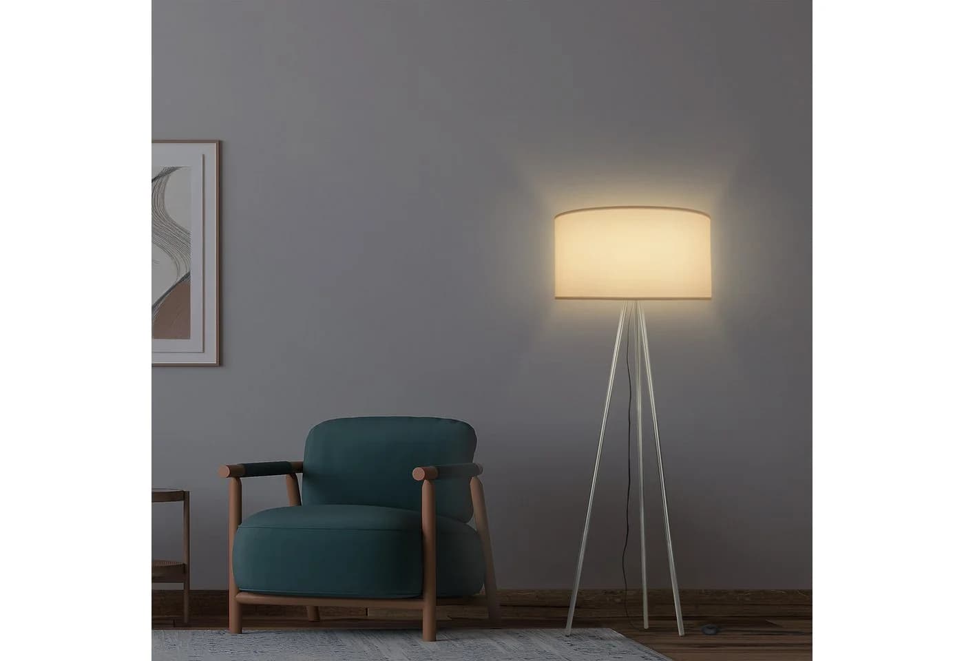 MeLiTec LED Stehlampe ST51 Skandinavisch Warmweiß E27 - Bild 4