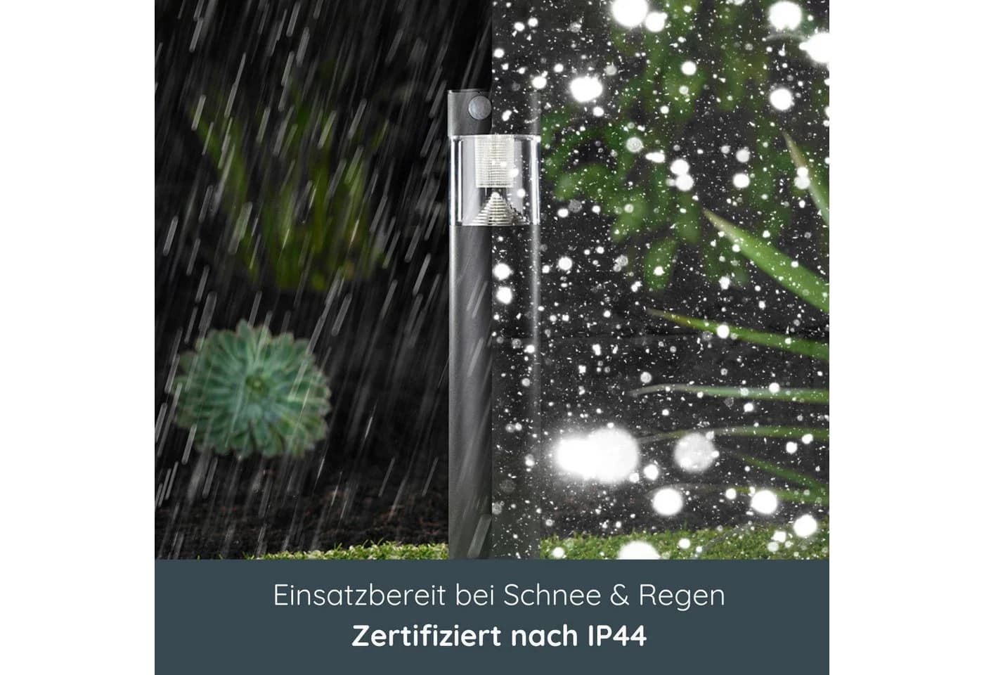 MeLiTec Solar-Gartenleuchte SO31 Edelstahl mit Bewegungsmelder - Bild 3
