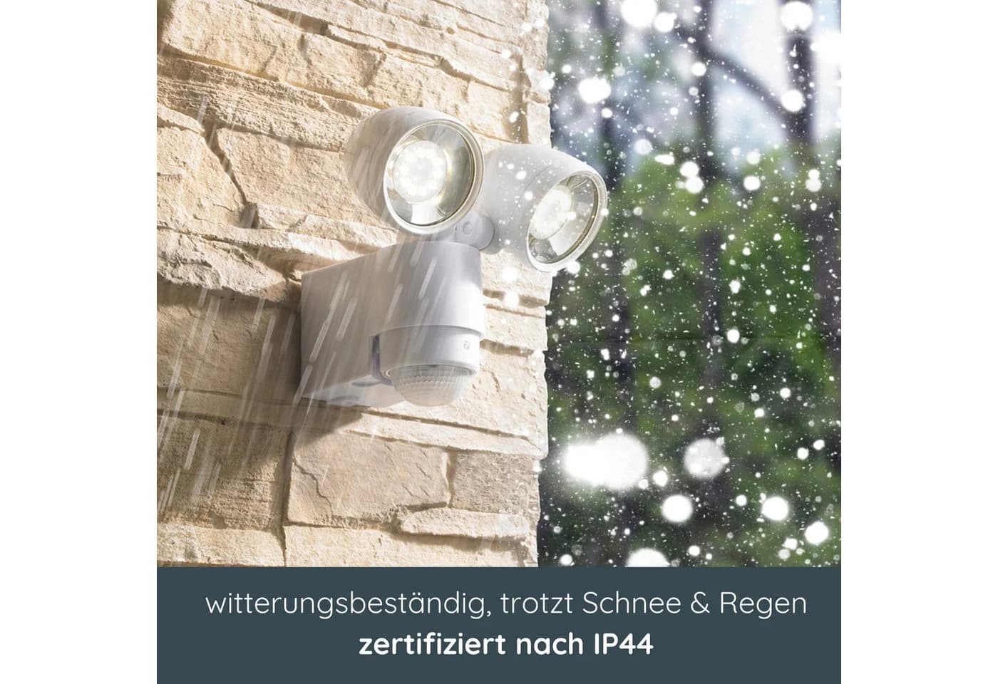 MeLiTec Außen-Wandleuchte LED mit Bewegungsmelder, neutralweiß - Bild 3