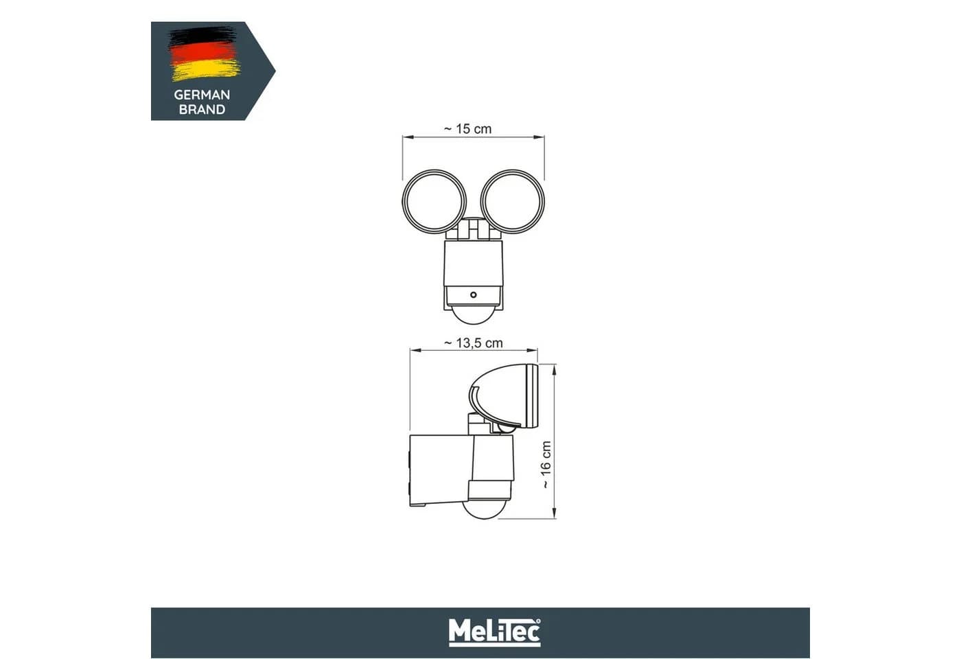 MeLiTec Außen-Wandleuchte LED mit Bewegungsmelder, neutralweiß - Bild 4