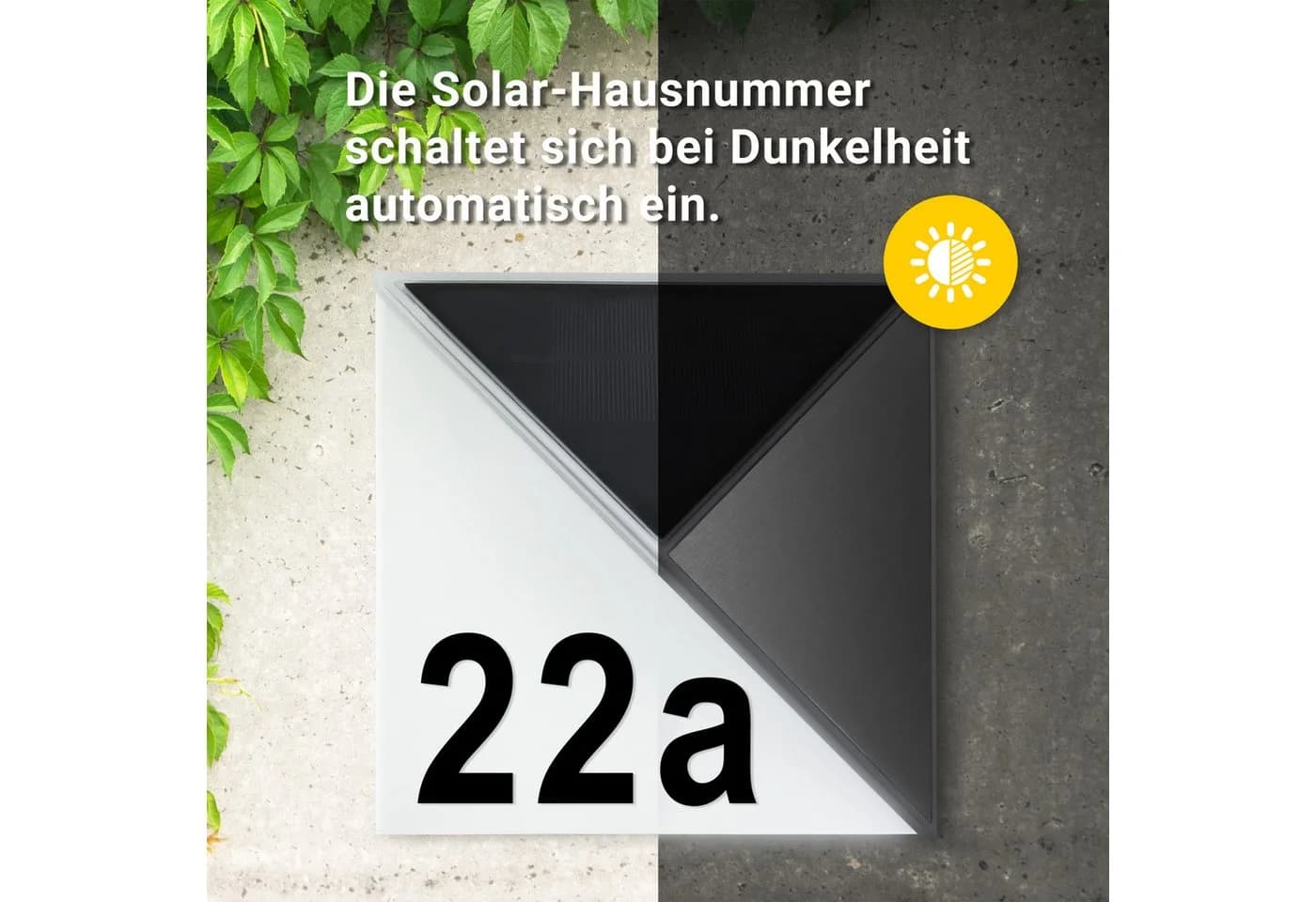 MeLiTec LED Außen-Wandleuchte Solar-Hausnummer mit Nummernset - Bild 5
