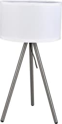 MeLiTec Tischleuchte T171-1 Skandinavisch Nickel-matt Creme-weiß Bild 1