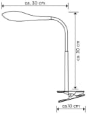 MeLiTec LED Klemmleuchte T114 Schreibtischlampe Warmweiß Bild 3