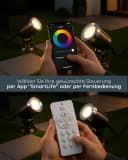 MeLiTec LED Gartenstrahler GL24 2er-Set RGB Dimmbar App-Steuerung Bild 3
