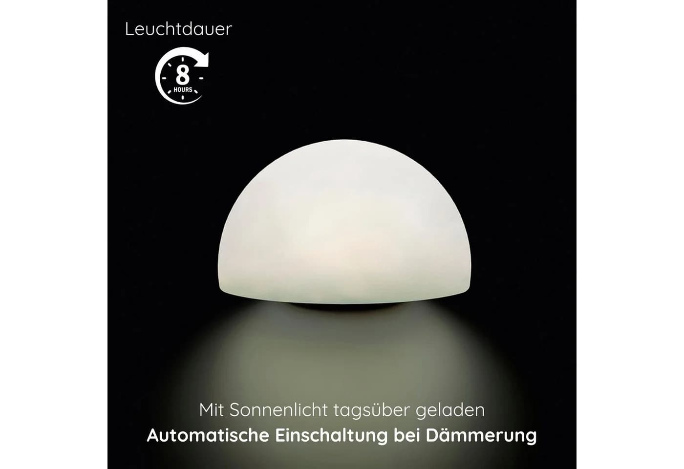 MeLiTec LED Solarleuchte 2er Set RGB Gartenleuchte Halbkugel