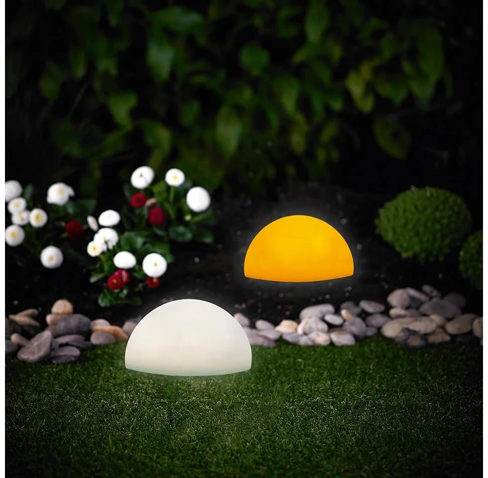 MeLiTec LED Solarleuchte 2er Set RGB Gartenleuchte Halbkugel - Bild 2