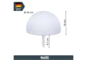 MeLiTec LED Solarleuchte 2er Set RGB Gartenleuchte Halbkugel Bild 5