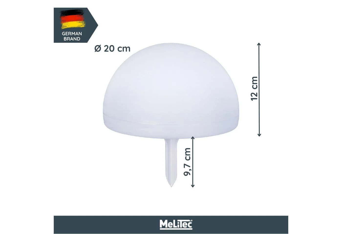 MeLiTec LED Solarleuchte 2er Set RGB Gartenleuchte Halbkugel - Bild 5