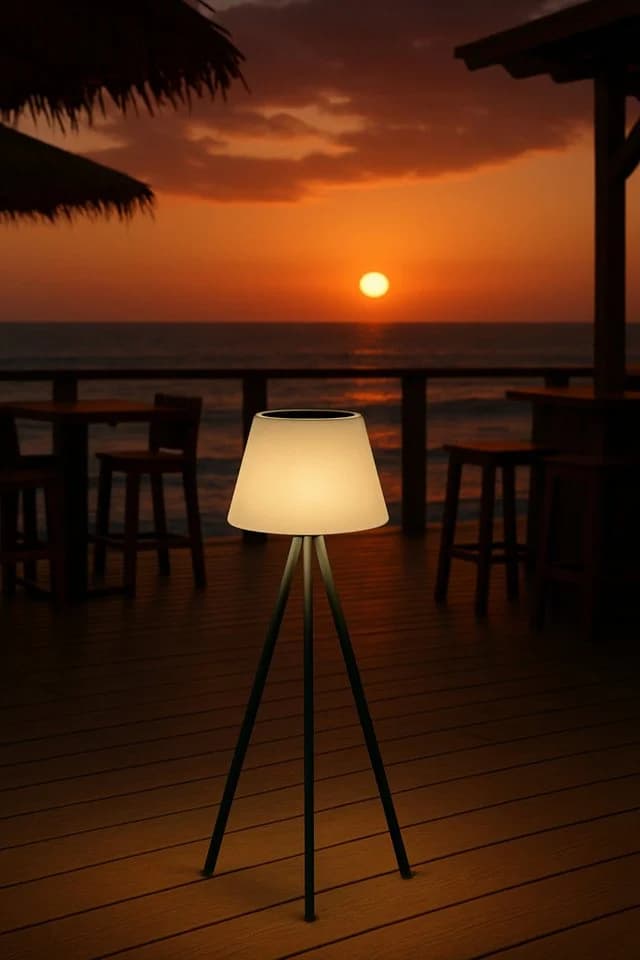 MeLiTec Solar-Gartenleuchte SO50 LED mit Fernbedienung Schwarz/Weiß - Bild 2
