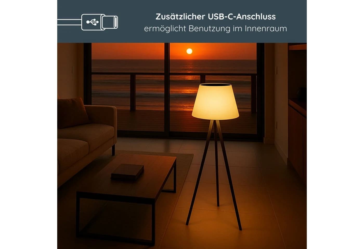 MeLiTec Solar-Gartenleuchte SO50 LED mit Fernbedienung Schwarz/Weiß - Bild 5
