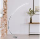 MeLiTec LED Stehlampe ST26-1 Bogenlampe Dimmbar Warmweiß Nickel-Matt Bild 2