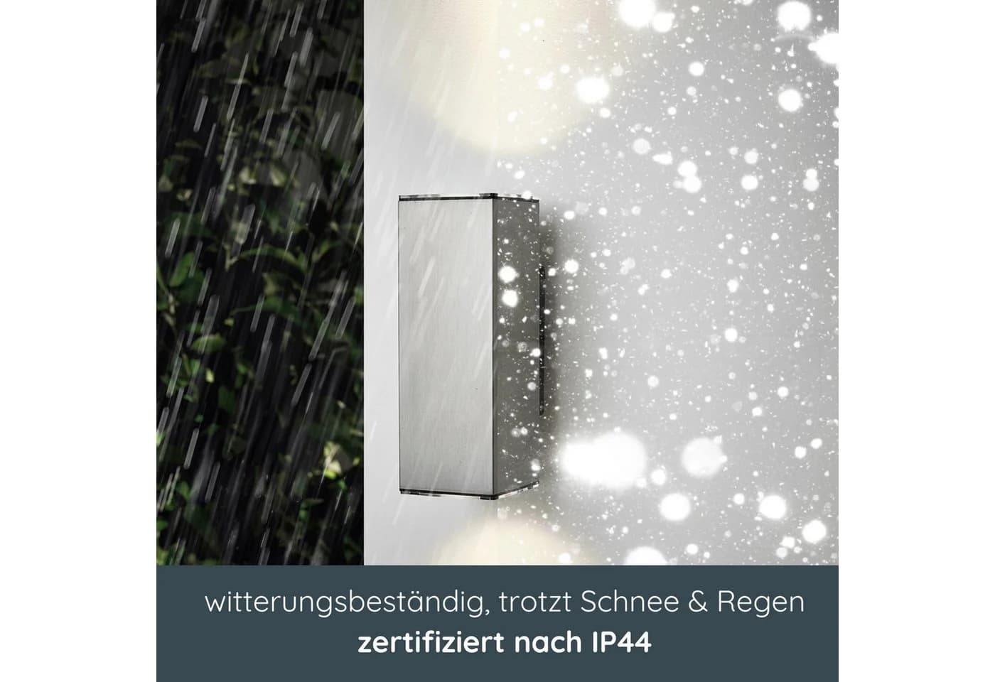 MeLiTec LED Wandleuchte 146 Edelstahl matt eckig Up & Down - Bild 3