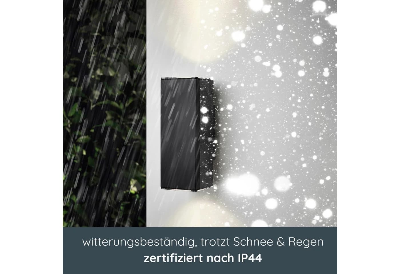MeLiTec LED Wandleuchte 146-1 Schwarz Matt Edelstahl IP44 - Bild 3