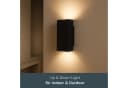 MeLiTec LED Wandleuchte 146-1 Schwarz Matt Edelstahl IP44 Bild 4