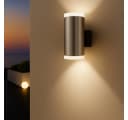 MeLiTec LED Wandleuchte 145-1 Edelstahl Schwarz Matt/Silber IP44 Bild 2