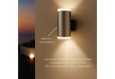 MeLiTec LED Wandleuchte 145-1 Edelstahl Schwarz Matt/Silber IP44 Bild 4