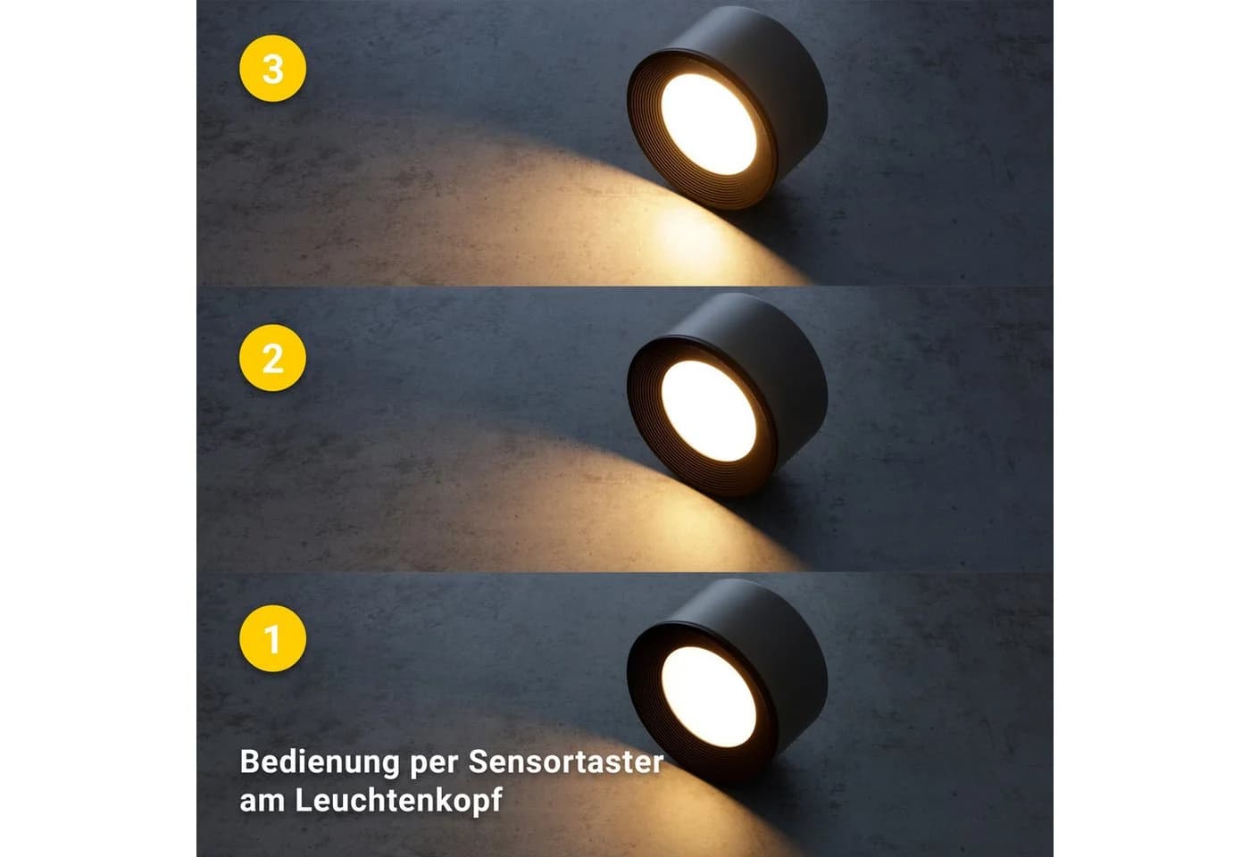 MeLiTec LED Stehlampe ST55 Beige Dimmbar Akkubetrieb