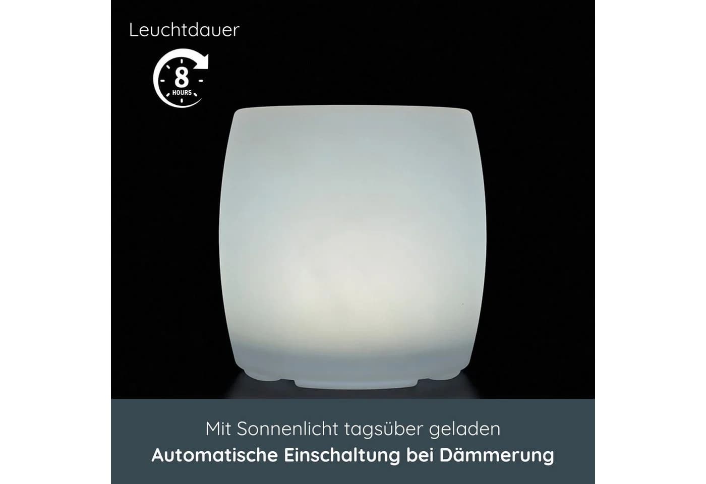 MeLiTec LED Solarleuchte Solar Gartenleuchte LK08-4 Modell Trommel