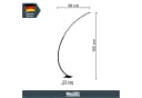 MeLiTec LED Stehlampe ST26-2 Bogenleuchte matt-schwarz dimmbar Bild 4