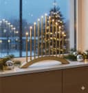 MeLiTec LED Fensterleuchter SL60 USB-C Stimmungslicht Brücke Gold Bild 1