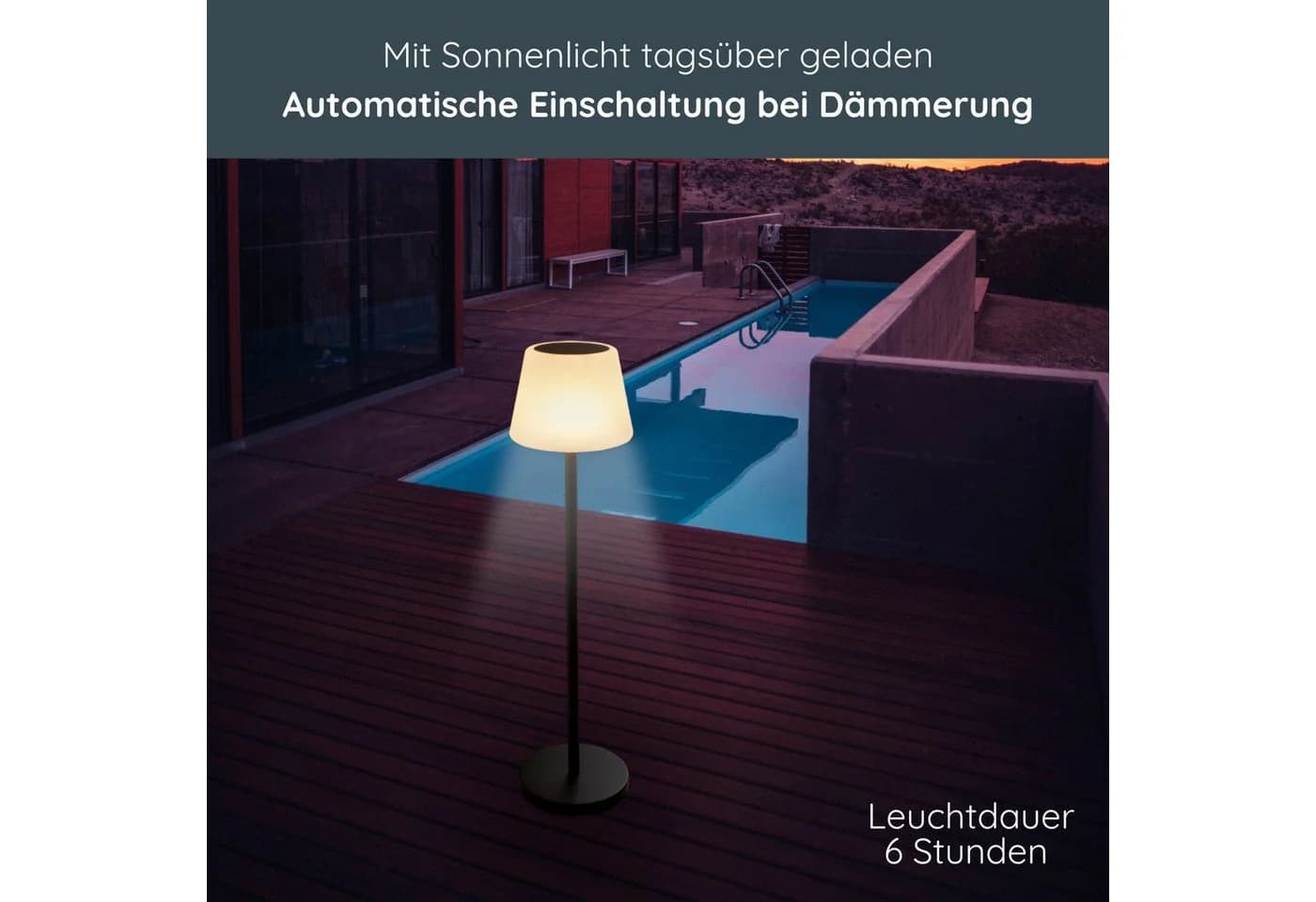 MeLiTec Solar-Gartenleuchte SO50 mit Fernbedienung und Farbwechsel