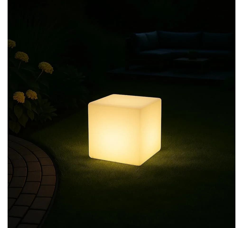 MeLiTec LED Gartenleuchte RGBW Würfel mit Farbwechsel - Bild 2