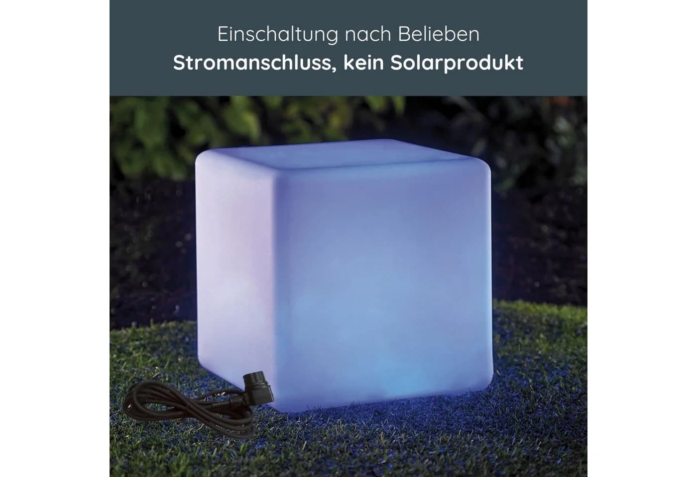MeLiTec LED Gartenleuchte RGBW Würfel mit Farbwechsel - Bild 4