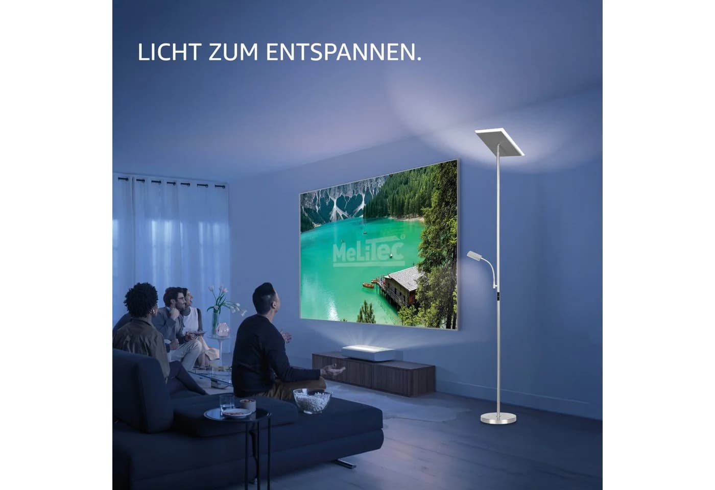 MeLiTec LED Stehlampe ST59 mit Leseleuchte dimmbar - Bild 1