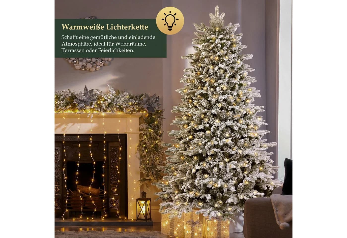 Salcar Künstlicher Weihnachtsbaum mit LED-Beleuchtung 180 cm - Bild 4