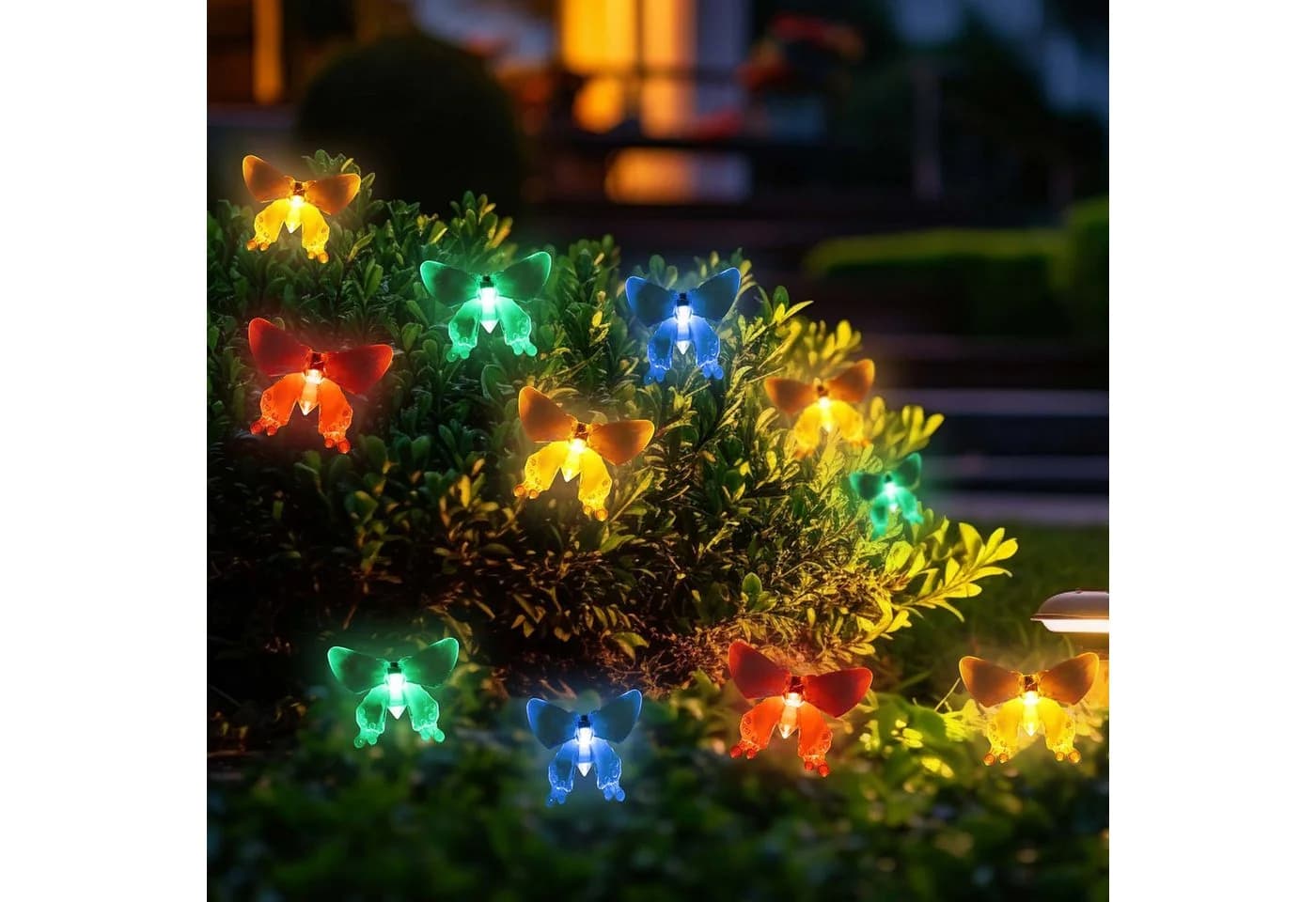 Salcar LED Solarleuchte Lichterkette 10M 50 LED Bunt Garten