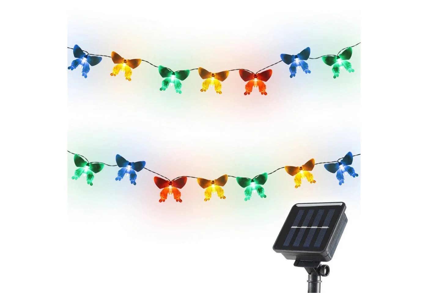 Salcar LED Solarleuchte Lichterkette 10M 50 LED Bunt Garten - Bild 2