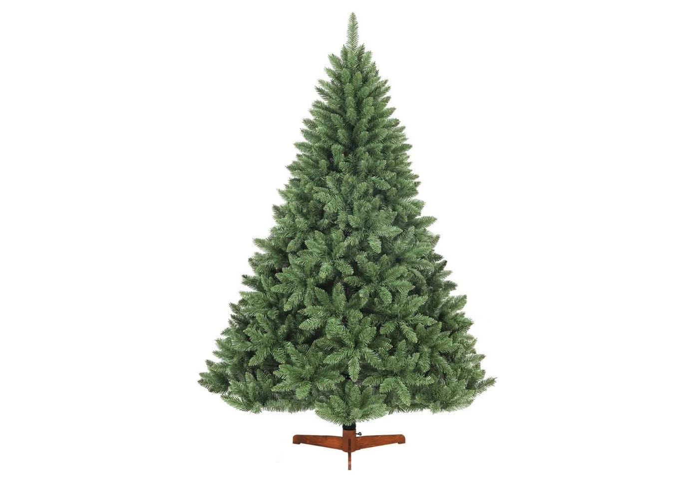 Salcar Künstlicher Weihnachtsbaum Nordmanntanne PVC mit Holzständer - Bild 2