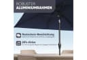 Sekey Rechteckiger Aluminium Sonnenschirm Marineblau mit Kurbel Bild 3