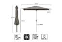 Sekey Sonnenschirm 210 x 140 cm Aluminum UV50+ LED-Solar-Beleuchtung Bild 3