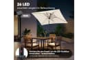 Sekey Aluminium Sonnenschirm Rechteckig Creme mit Solar-LED Bild 5