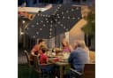 Sekey Marktschirm 3m Grau mit LED-Beleuchtung und Kurbel Bild 1