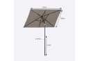 Sekey Balkonschirm 180 x 130 cm Sonnenschirm UPF 50+ Bild 4