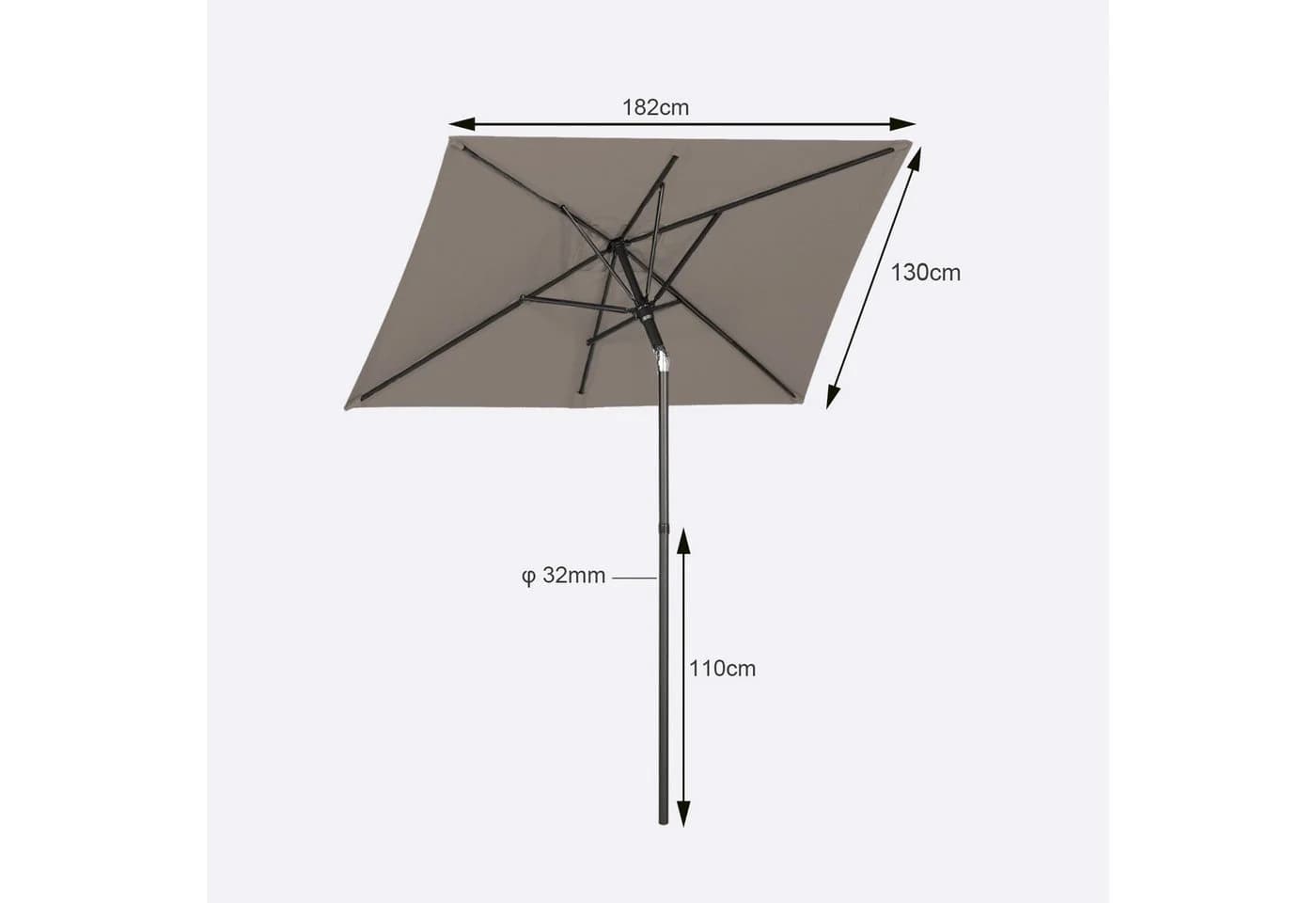 Sekey Balkonschirm 180 x 130 cm Sonnenschirm UPF 50+ - Bild 4