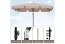 Sekey Sonnenschirm 200 × 125cm Balkonschirm Taupe UV50+ Schutz Bild 3