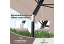 Sekey Sonnenschirm 200 × 125cm Balkonschirm Taupe UV50+ Schutz Bild 5
