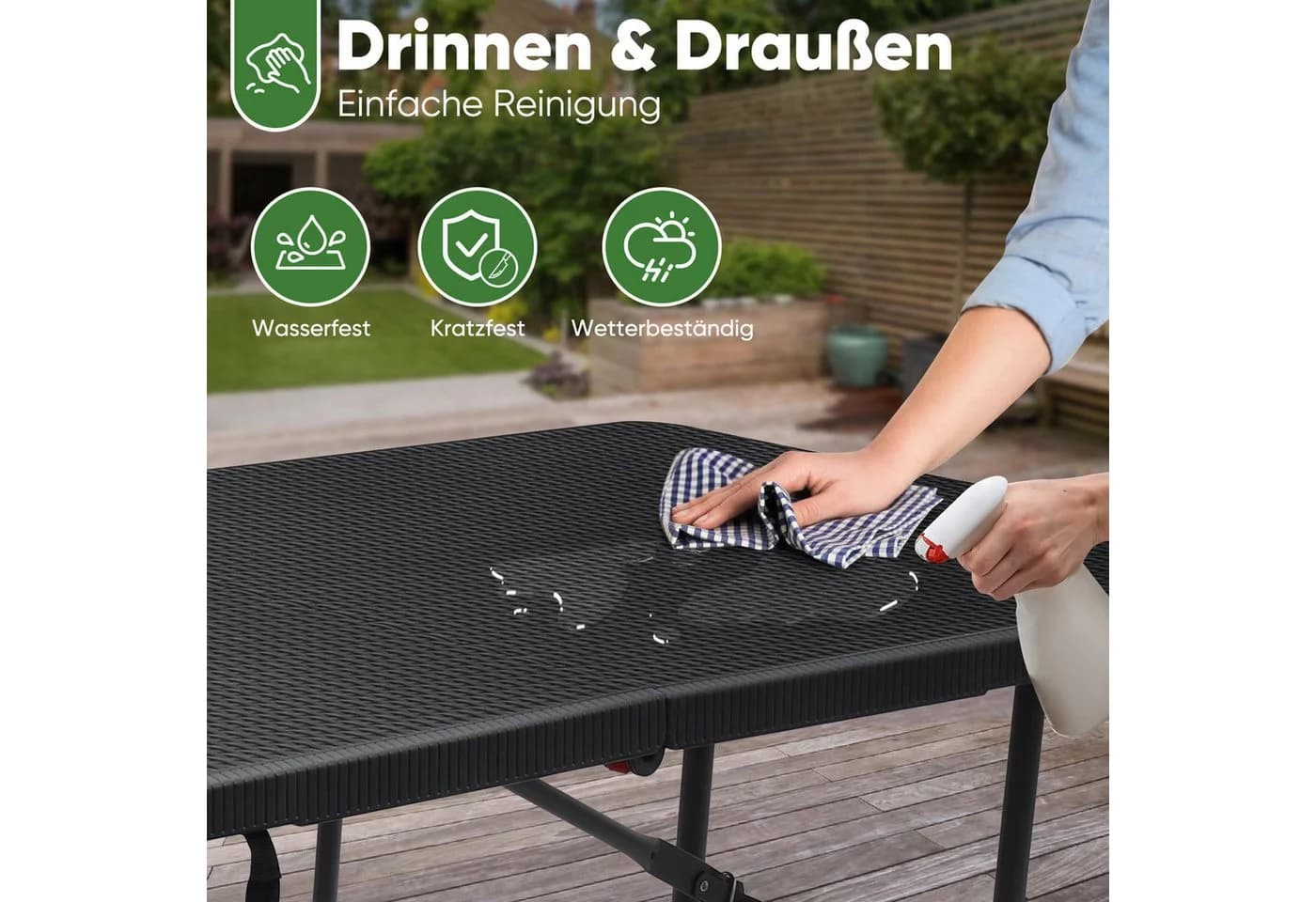 Sekey Bierzeltgarnitur 3-teilig Klappbar 180cm Gartenmöbel - Bild 5