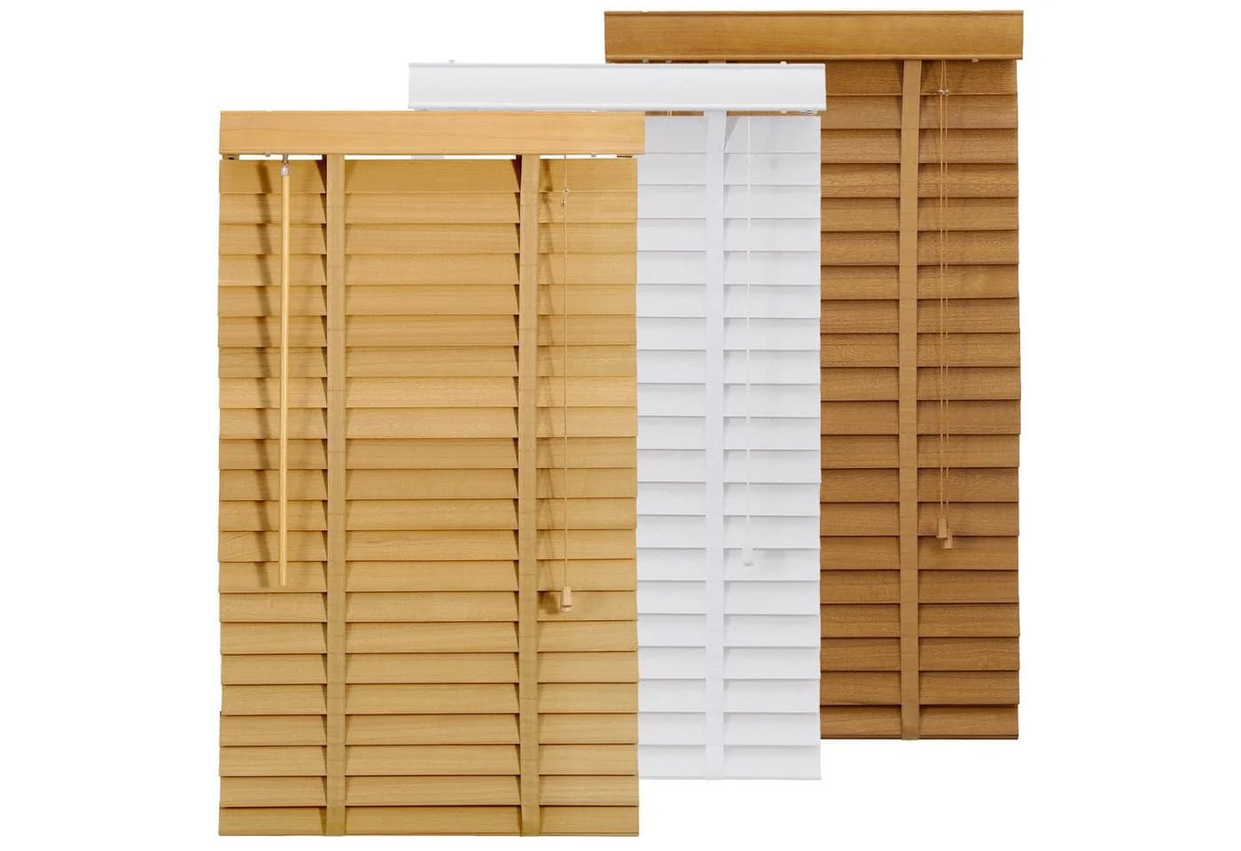 Sekey Holzjalousie 50 mm Lamellen Fensterjalousie Blickschutz Naturholz - Bild 2