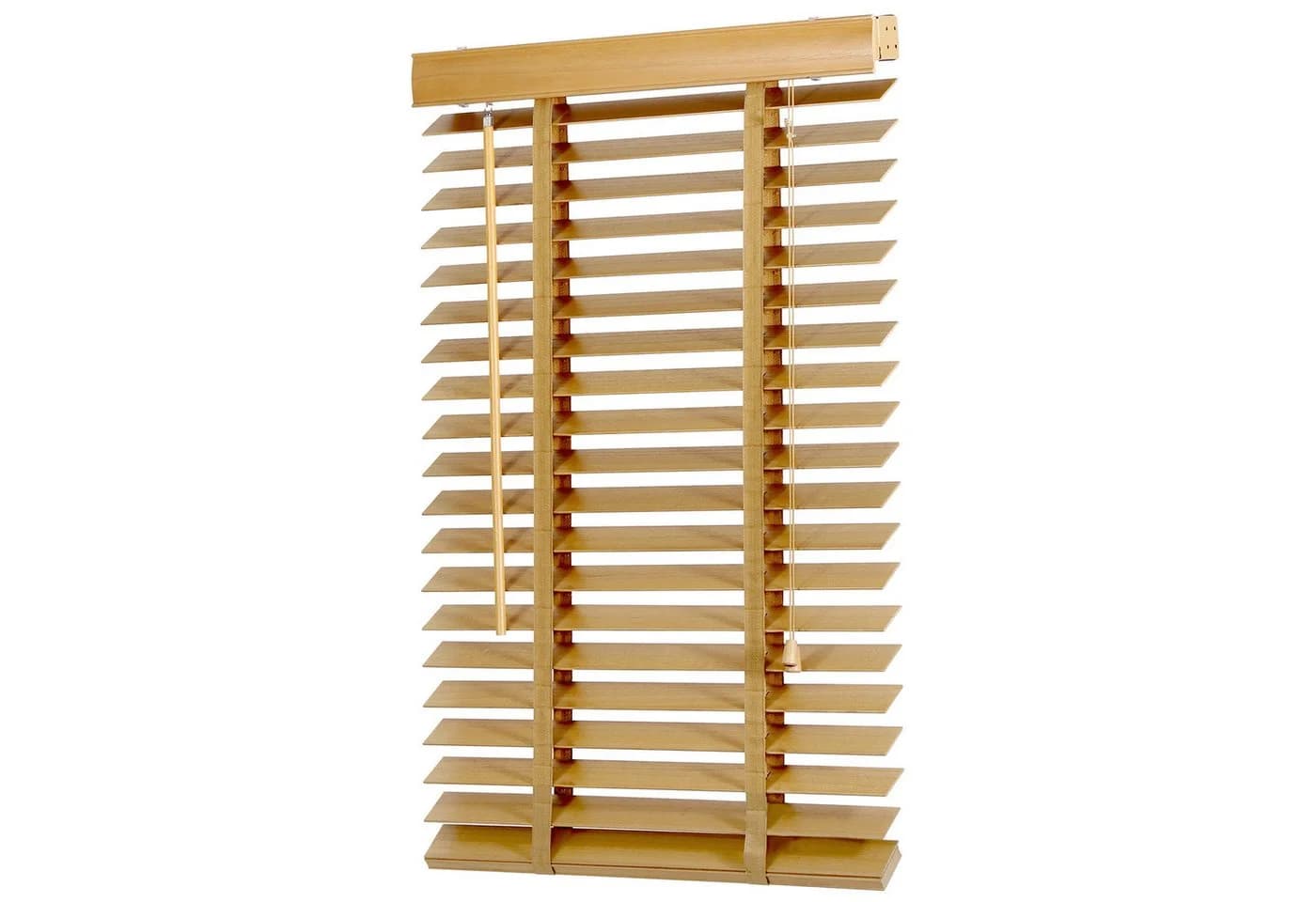 Sekey Holzjalousie 50 mm Lamellen Fensterjalousie Blickschutz Naturholz - Bild 5